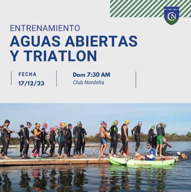 Entrenamiento de aguas abiertas y triatlón en Nordelta