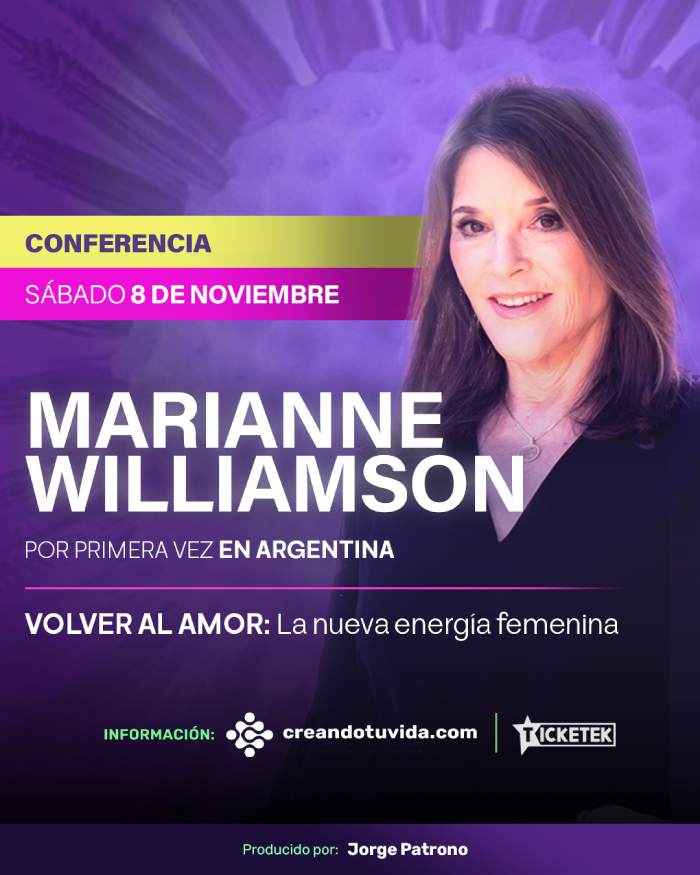 Marianne Williamson llega a la Argentina para inspirar un nuevo paradigma de liderazgo consciente
