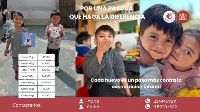 Huevos de Pascua con propósito: una campaña solidaria para ayudar a niños con desnutrición en Zona Norte