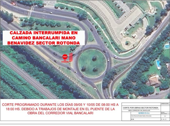 Corte en Bancalari 9 y 10 de mayo: cómo organizarte y por dónde desviar