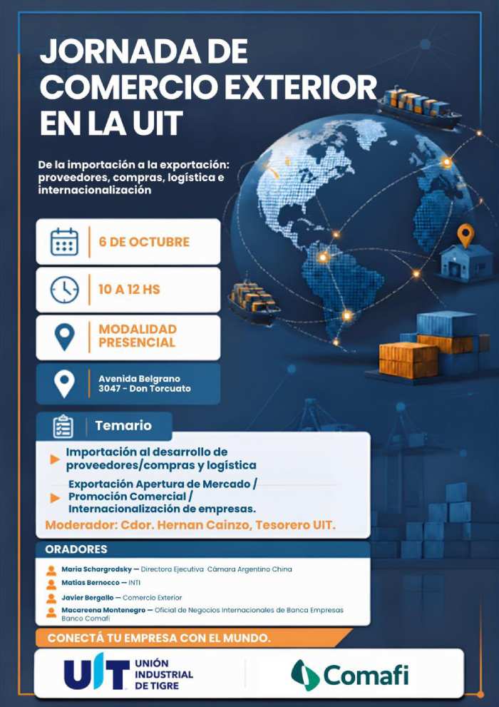 Jornada de Comercio Exterior en la UIT: claves para conectar a las empresas con el mundo
